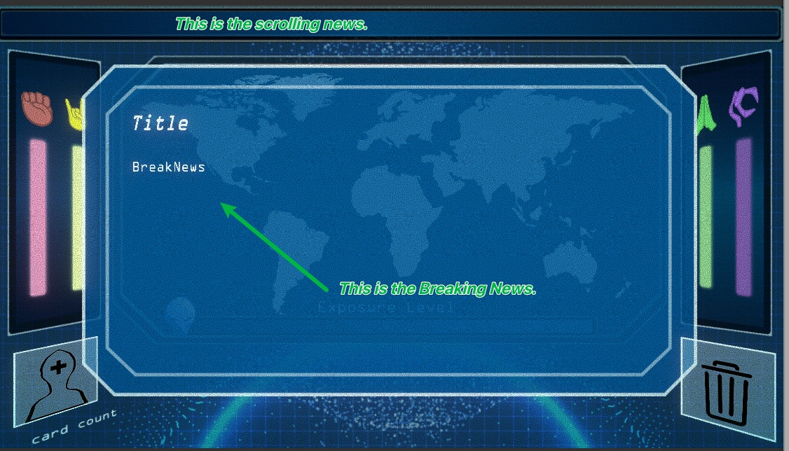 HUD narrative system