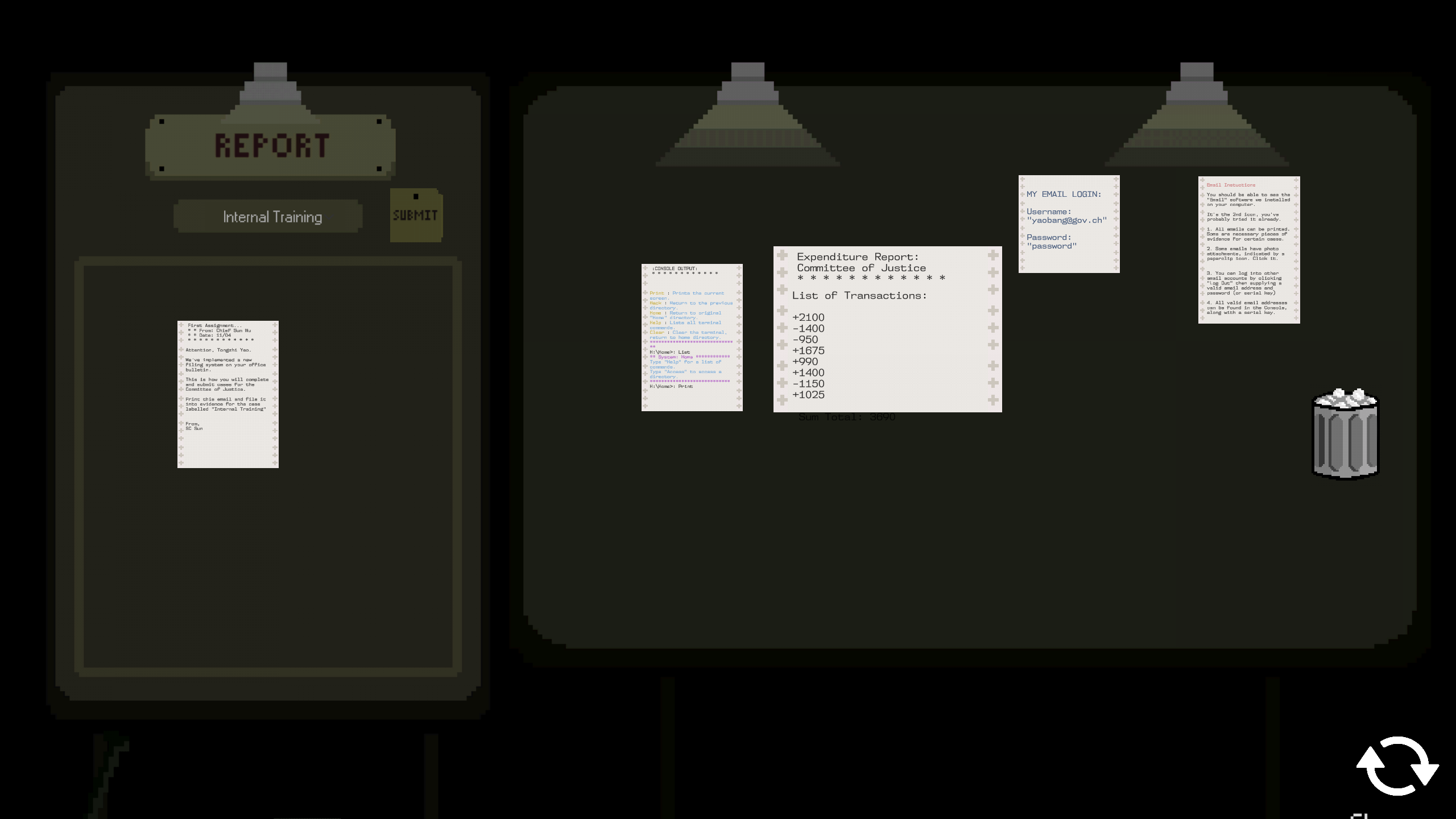 Board - Evidence workspace