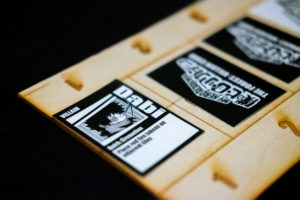 Close-up of board and tiles in play
