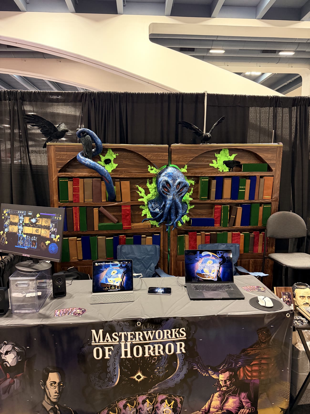 The Masterworks of Horror booth on the GDC show floor